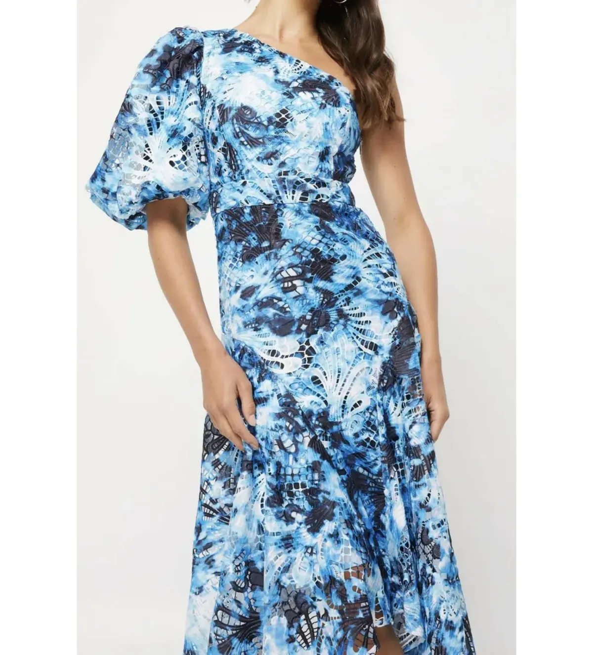 Mossman High Rise Maxi Dress in Blue Tie Dye Size AU 14 photo 2