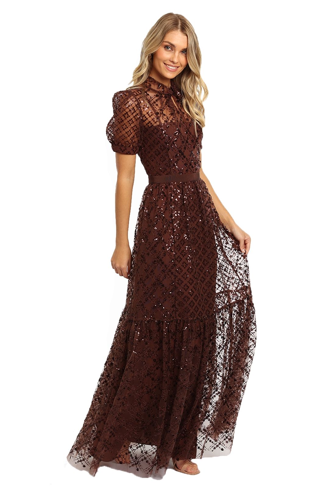 Grid Sequin Maxi Dress photo 2