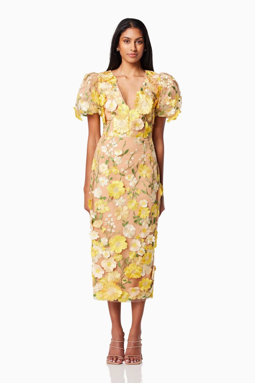 Elliatt Indie Dress - Yellow Multi photo 3