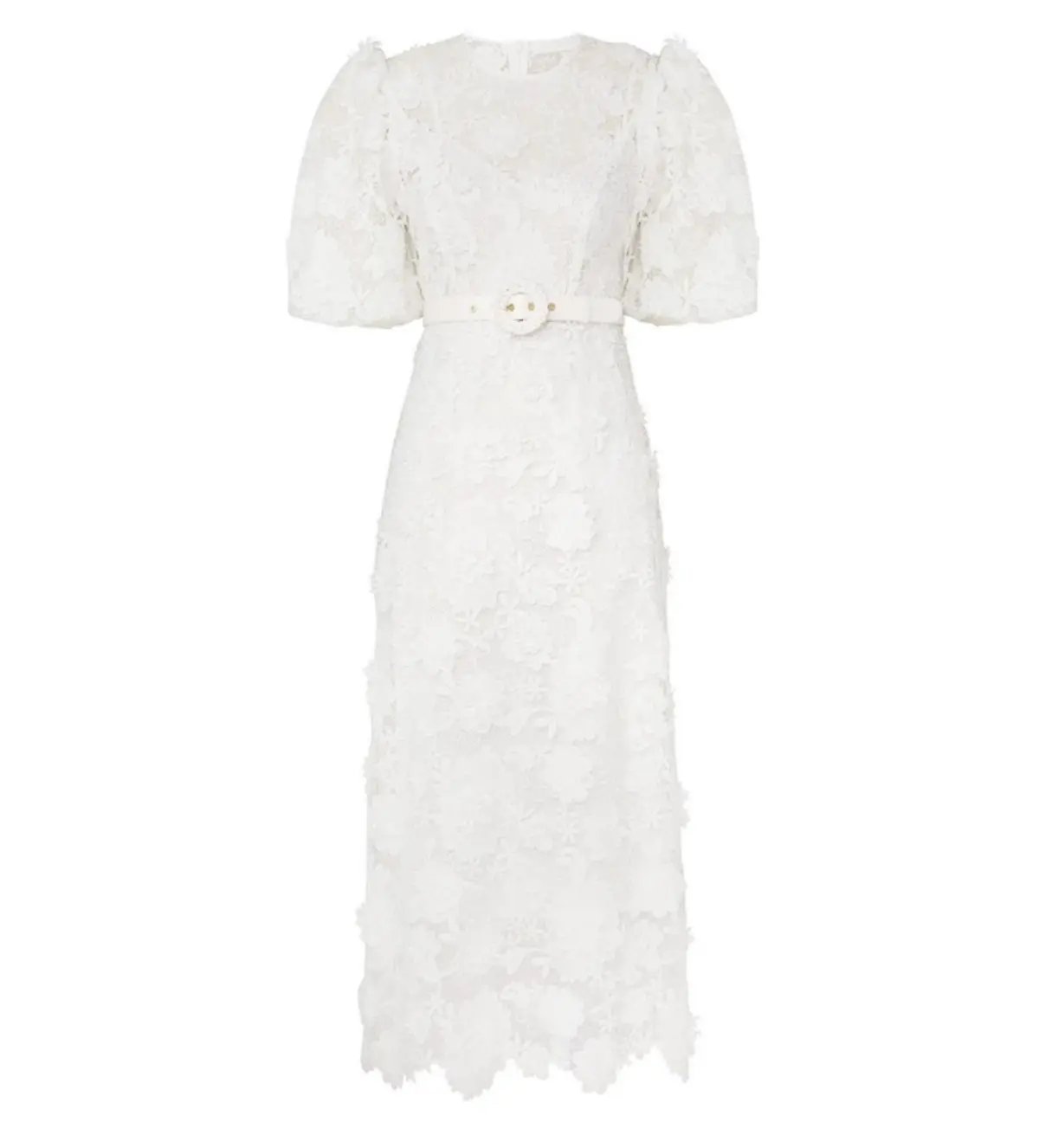 Zimmermann The Halliday Lace Flower Dress In Ivory Size 2/ Au12 photo 3