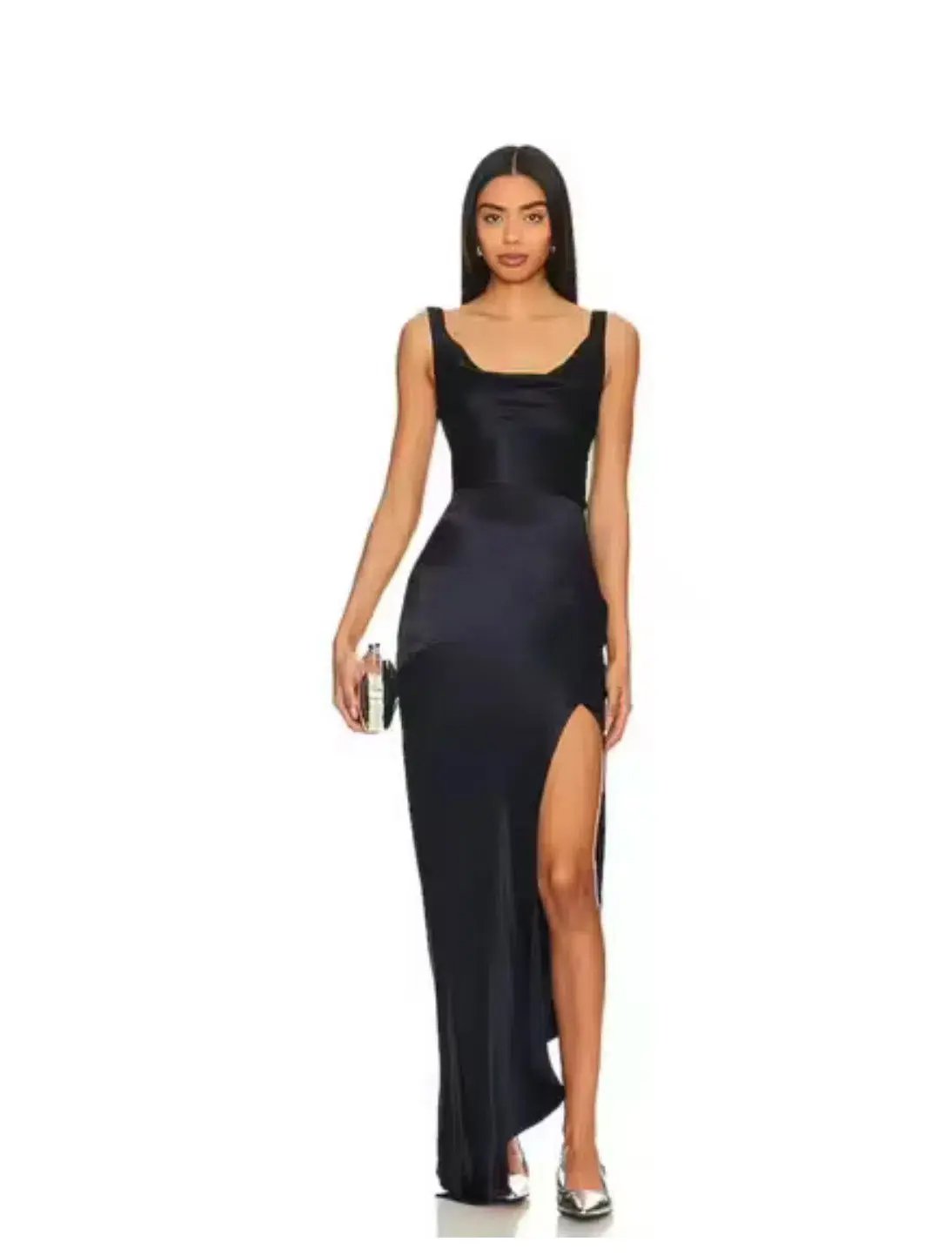 BEC & BRIDGE MOON DANCE COWL DRESS NAVY BLUE SIZE 8 photo 2