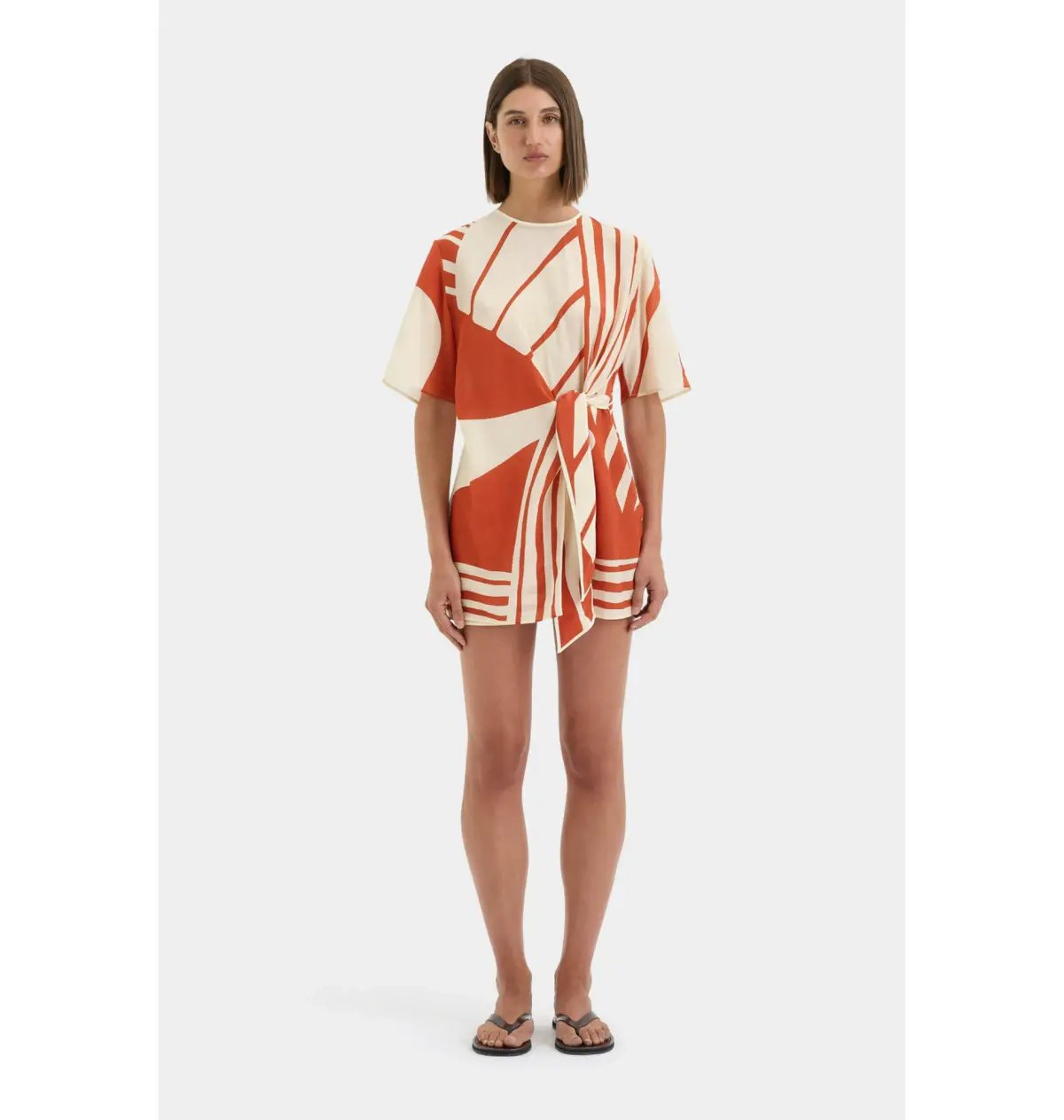 Sir The Label Calla Mini Dress in Hibiscus Stripe Size 1 / AU 8 photo 2