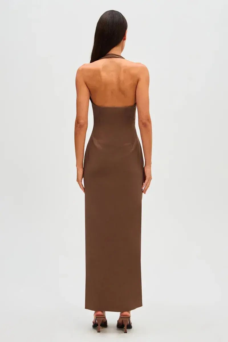 Misha Alusia Dress Mink Midi Size 8 photo 2