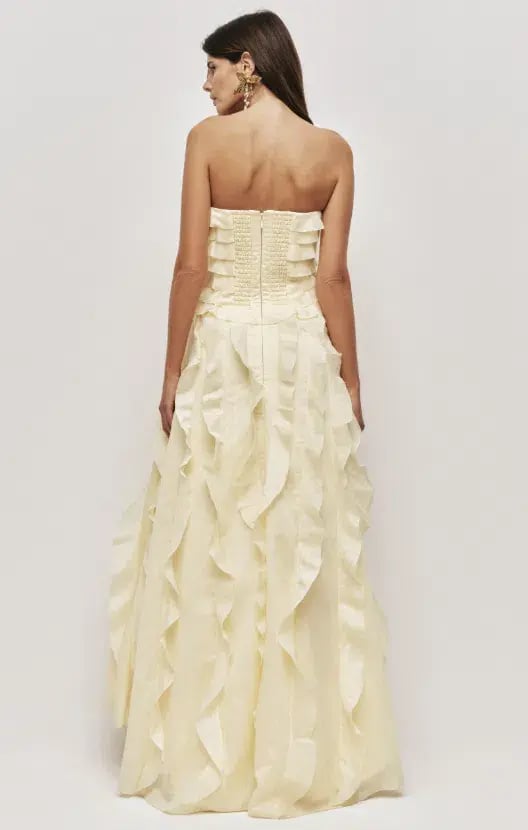 AJE Allairie Gown Butter yellow Size 14 photo 2