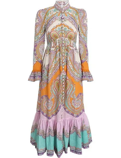 Zimmermann Lola Paisley Midi Dress in Daisy Paisley Size 1 / AU 10 photo 4
