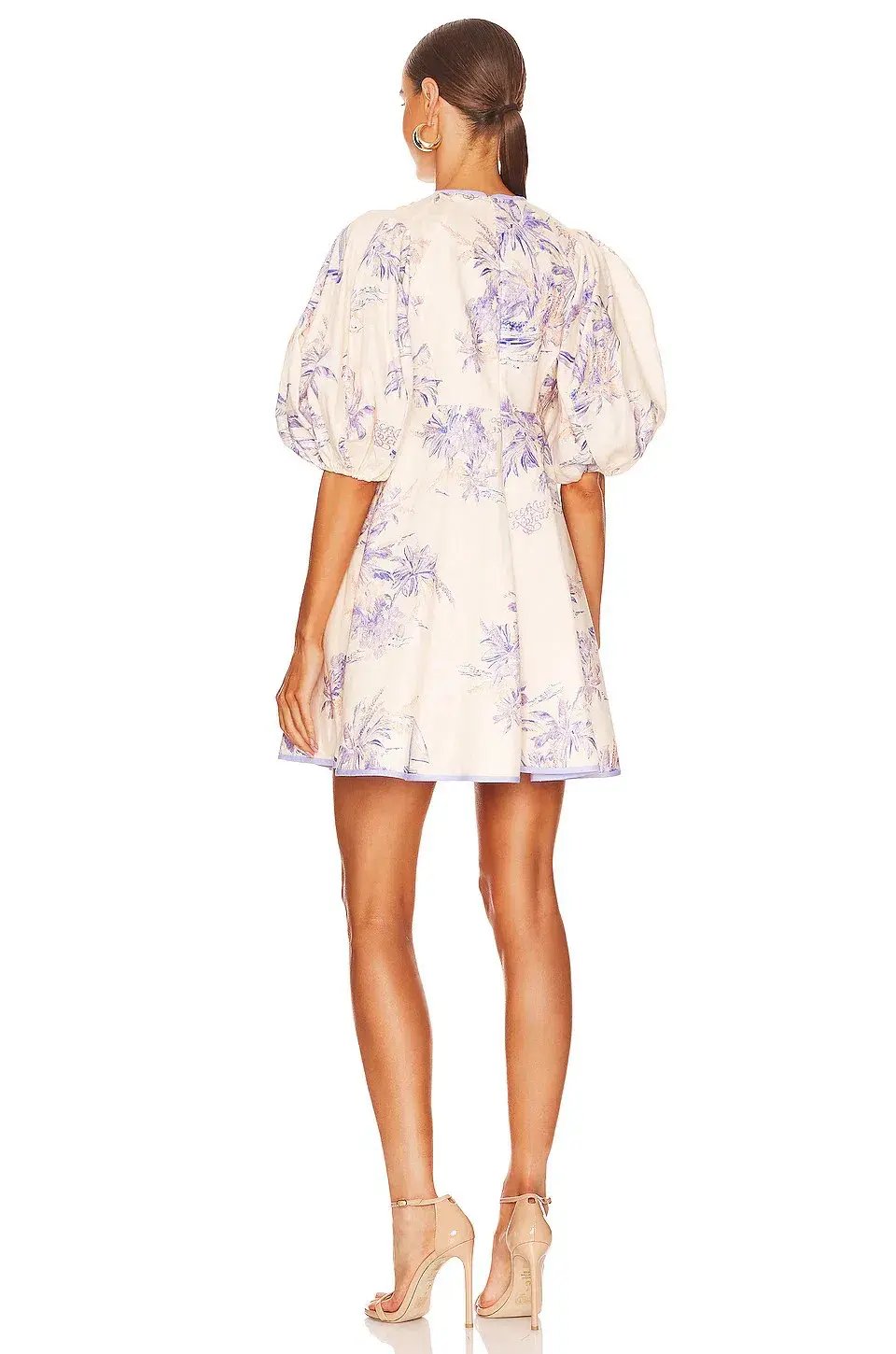 Zimmermann Linen Day Mini Dress Print Size 8 photo 3
