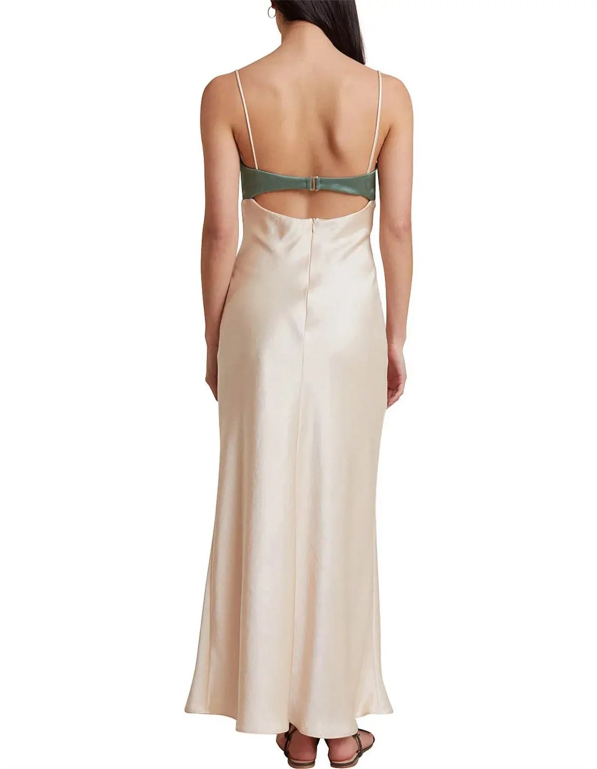 Bec and Bridge Carrie Cut Out Maxi Dress Multi Green Size 16 photo 3