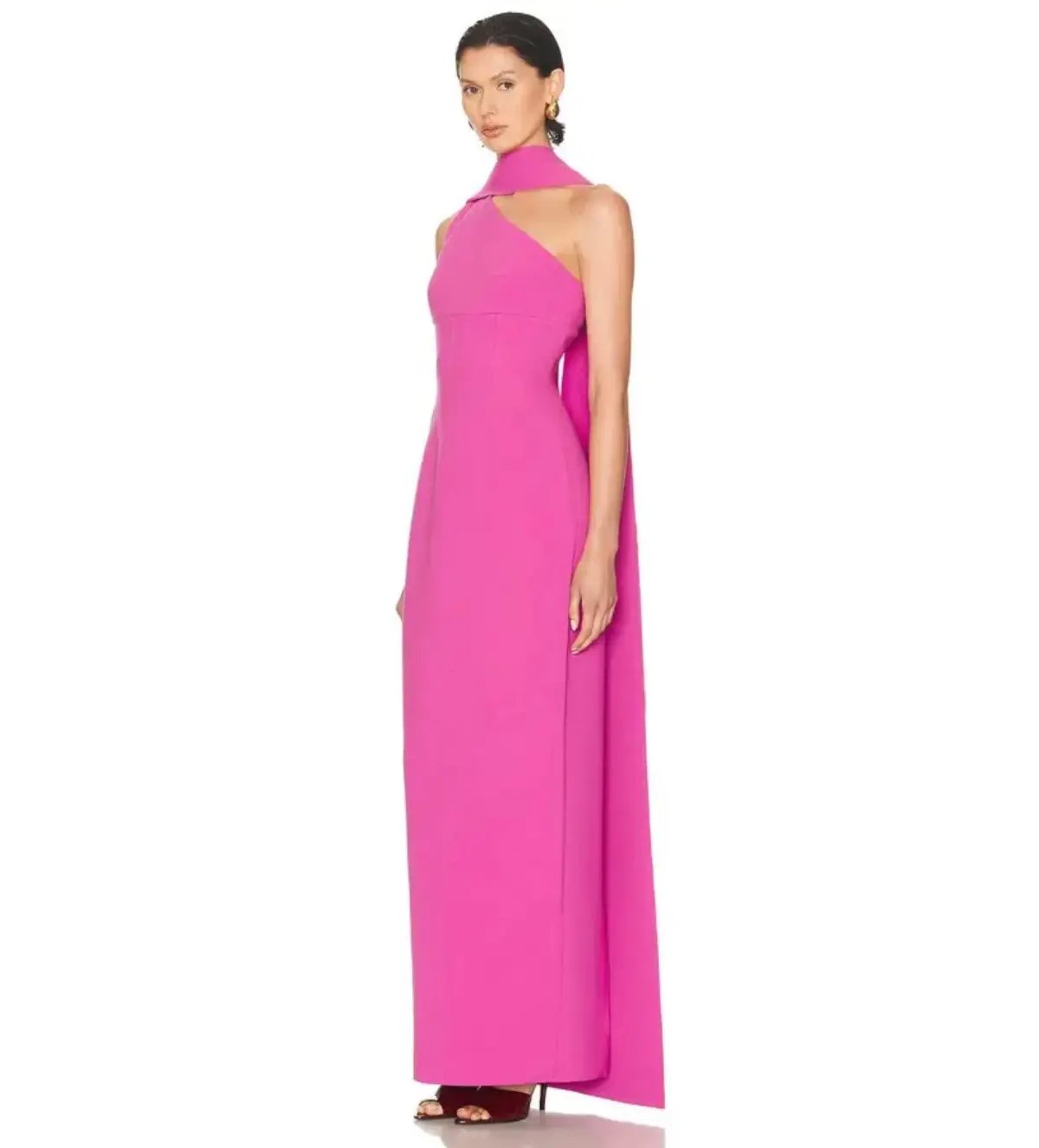 Rachel Gilbert Clara Midi Dress in Hot Pink Size 2 / AU 10 photo 2