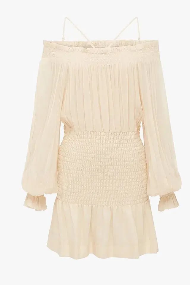 Alice McCall You’re The Best Off The Shoulder Dress Beige Size 6 photo 4