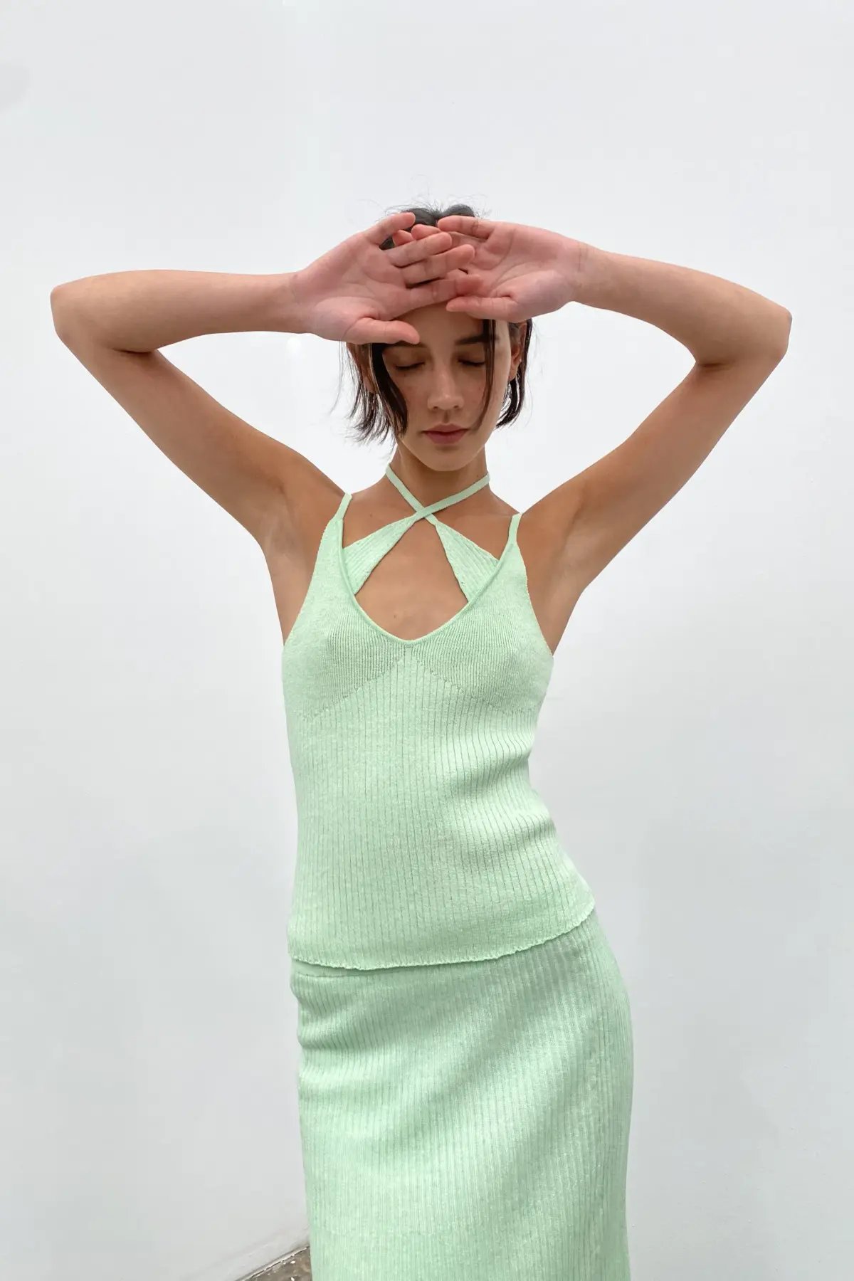 Hansen & Gretel Pip Singlet and Addison Skirt Set Green Size 8 photo 2