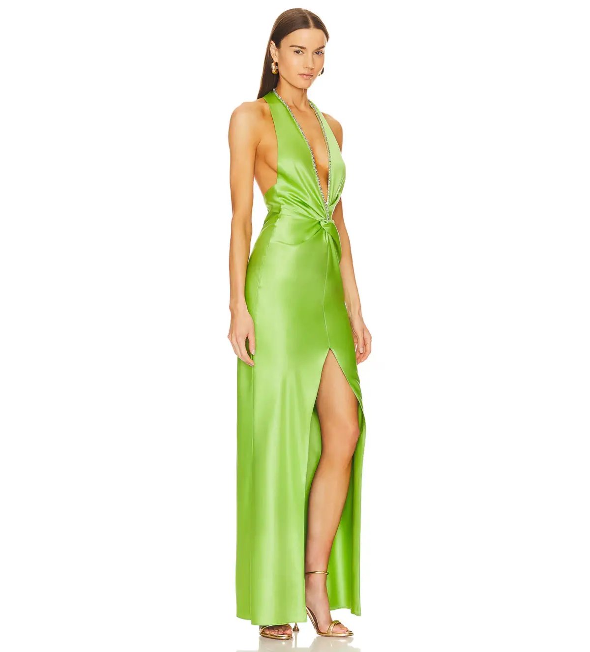 Khanums X Revolve Halter Gown in Pear Green Size XS / AU 4 photo 2
