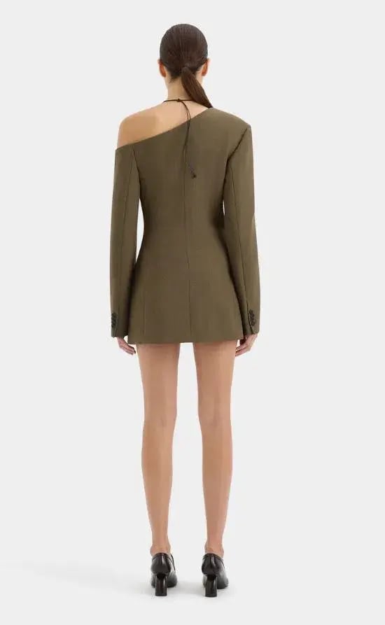 Sir The Label Sartoria Mini Dress Brown Size 8 photo 3