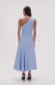 Aje Adelia Ruffle Midi Dress - Sky Blue photo 4