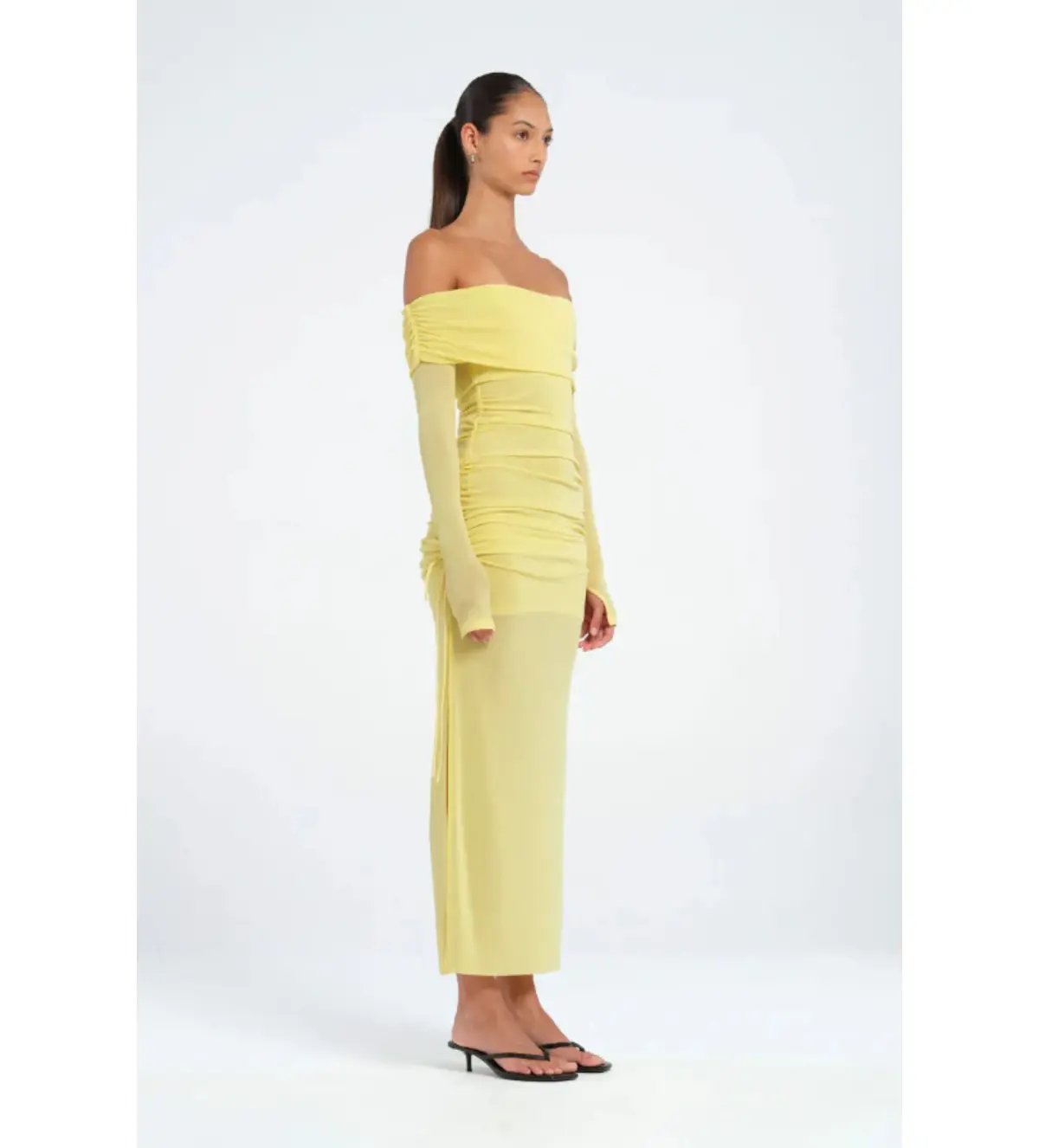 Benni Blaire Midi Dress in Lemon Size AU 10 photo 3