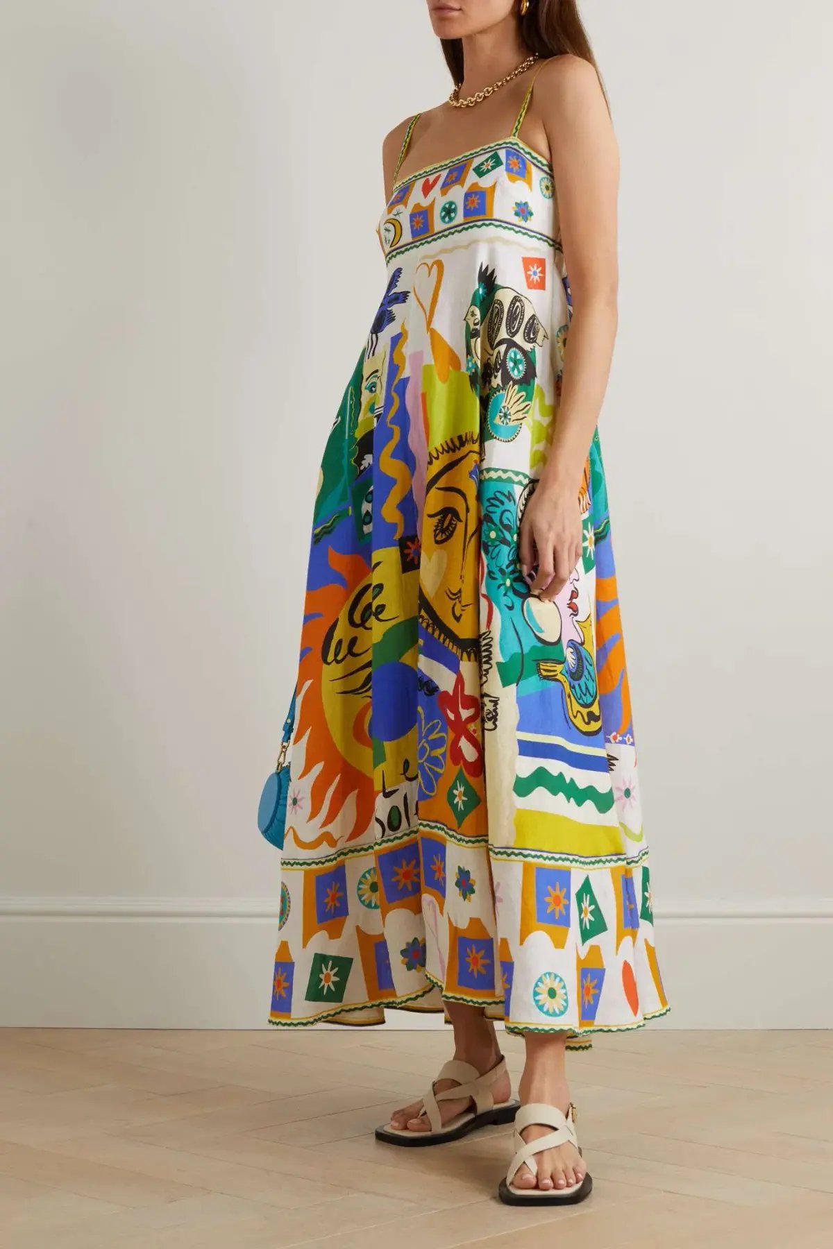 Alemais Soleil Linen Sun Dress Print Size 6 photo 6