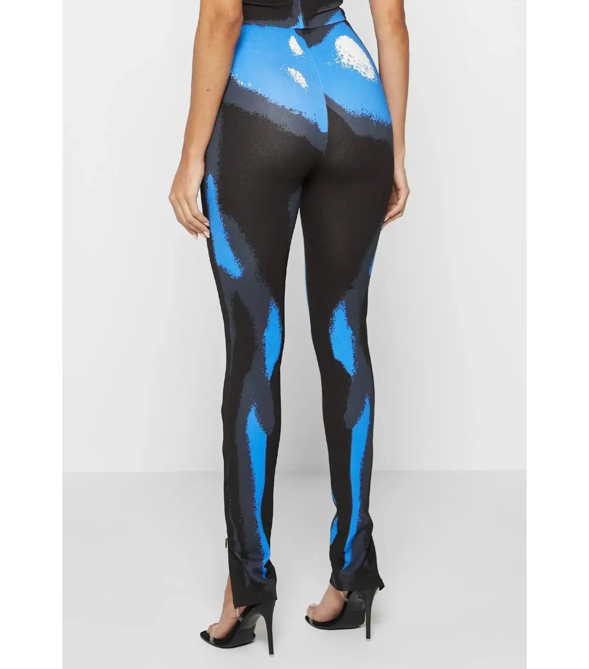 Maniere De Voir Body Print Racer Top and Pants White/Blue Size M / AU 10 photo 5