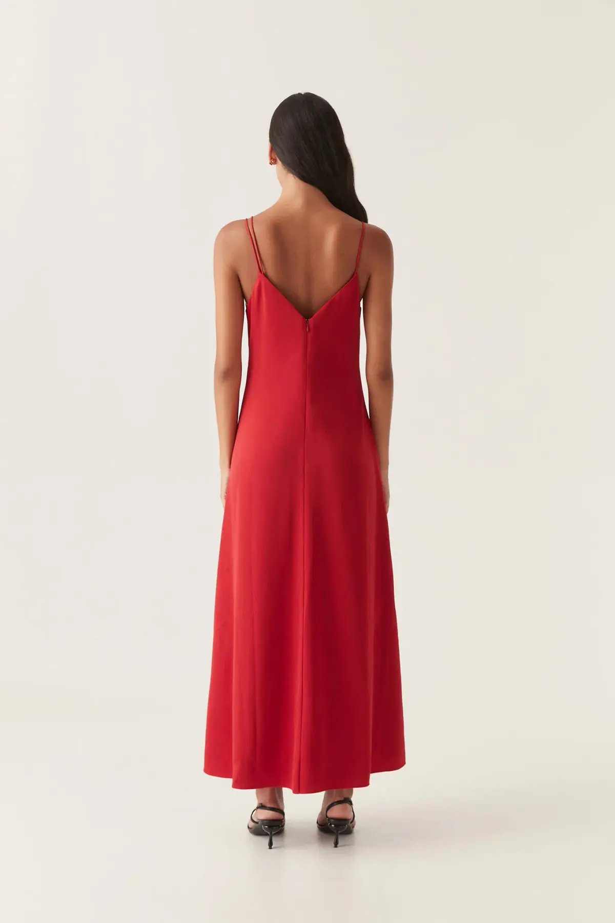 Aje Riddle Button Down Maxi Dress Red Size 12 photo 3