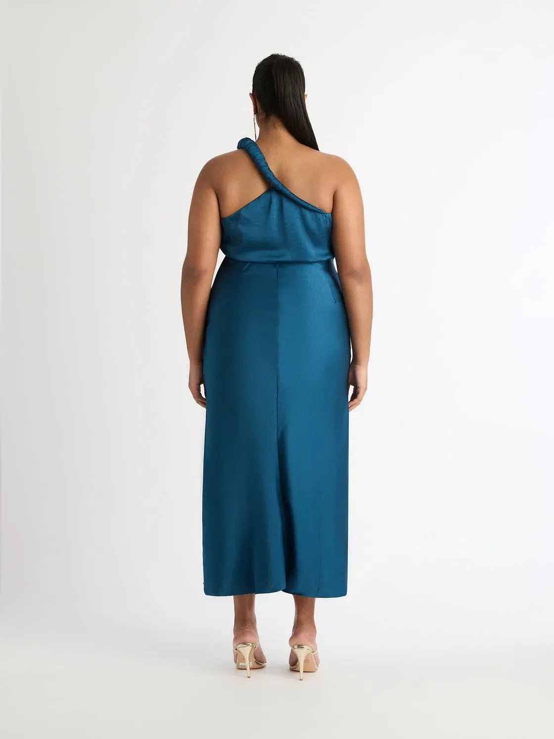 Sheike Naomi One Shoulder Dress Teal Size AU 14 photo 2