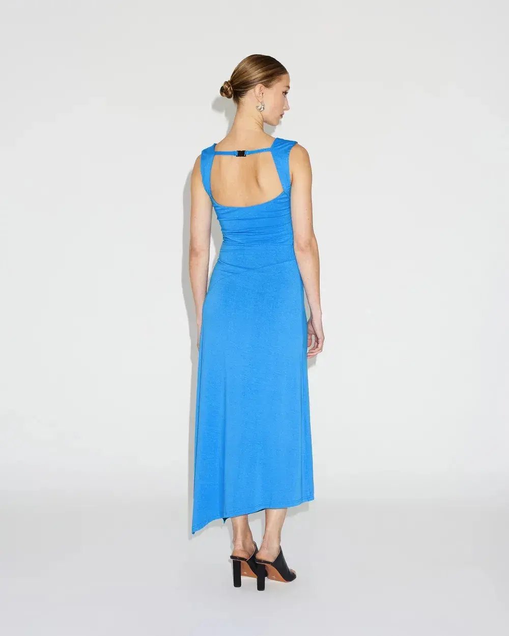 Lover Larina Asymetric Midi Dress Blue Size AU 10 photo 3