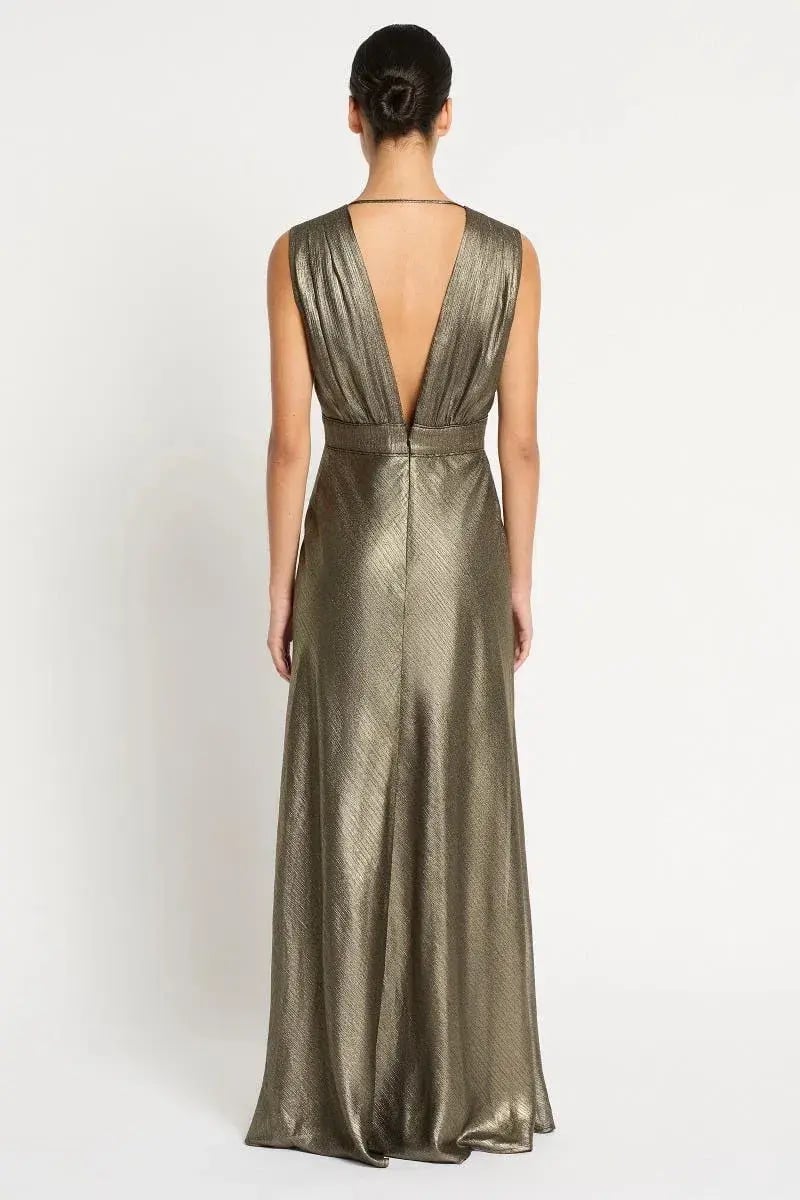 Sass & Bide  Lost In Monaco Dress in Antique Gold Size 16 photo 2