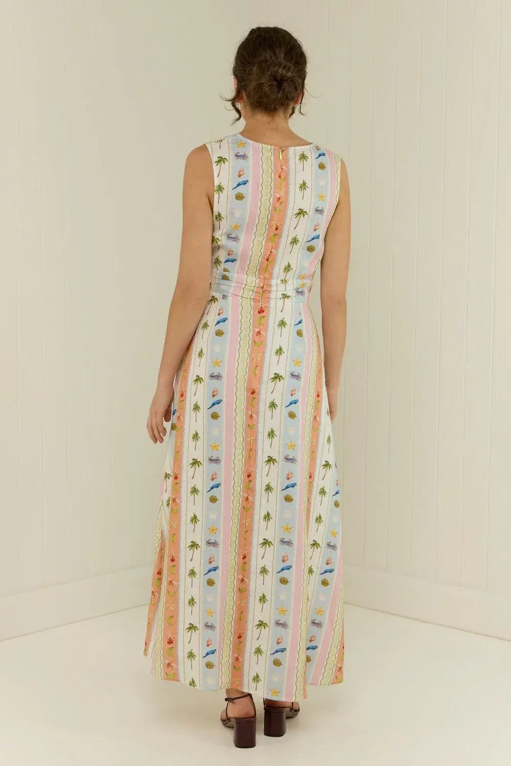 Palm Noosa Ivy Midi Dress Print Size  10 photo 2