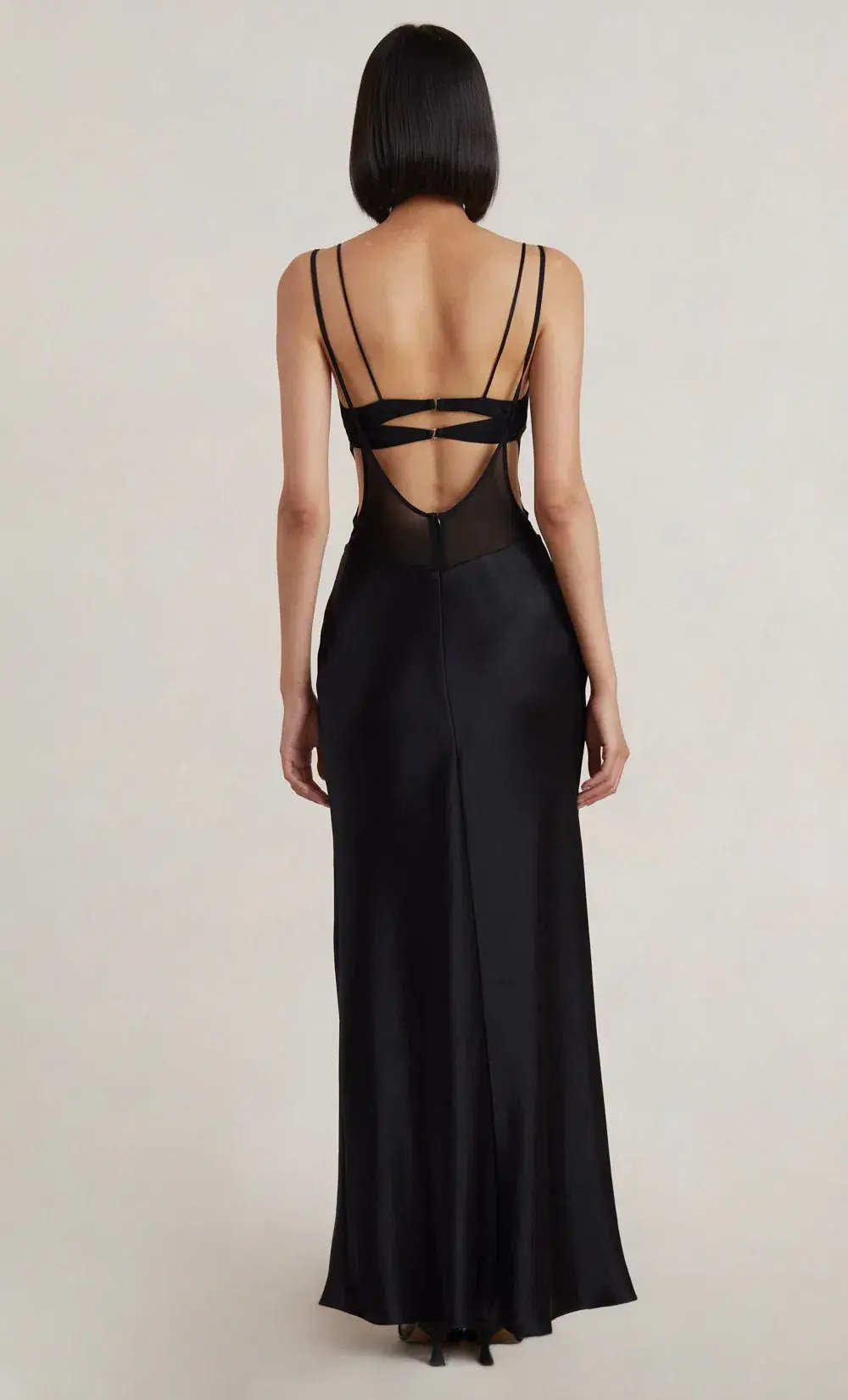 Bec & Bridge Lindsey Cut Out Maxi Dress Black Size 16 photo 3