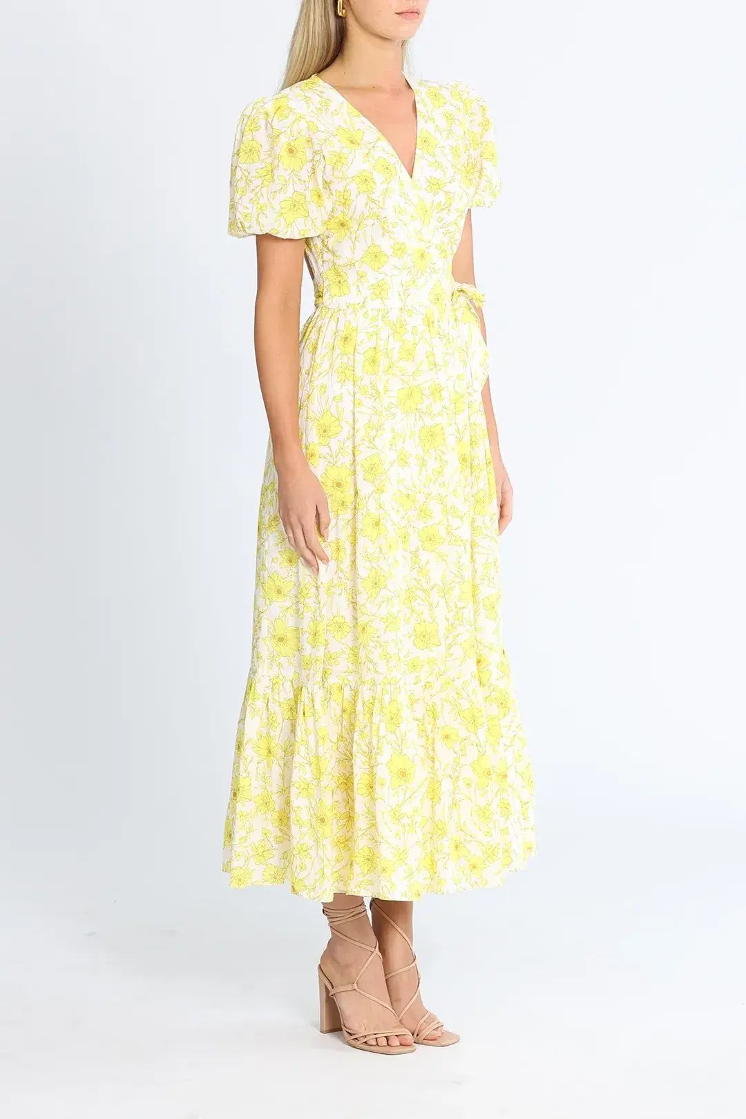 Talulah Jasmine Midi Dress in Yellow Size 6 photo 2