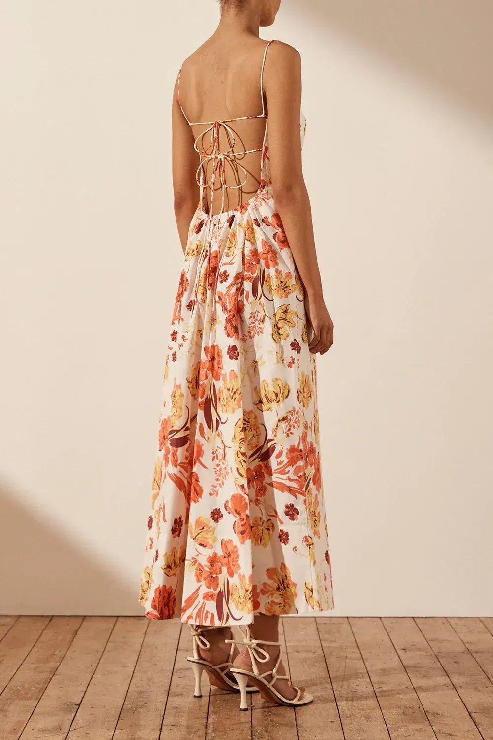Shona Joy Kalani Low Back Midi Dress Multi Size AU 6 photo 3