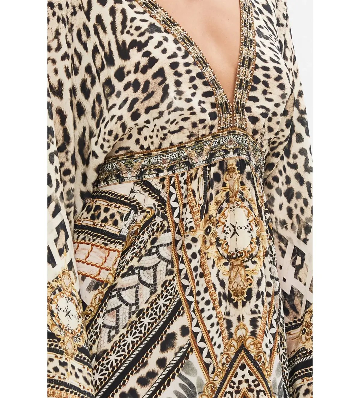 Camilla Gathered Kimono Dress in Mosaic Muse Size S / AU 10 photo 4