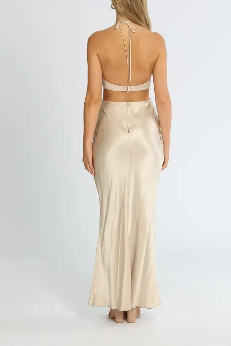 Bec & Bridge Kara Maxi Dress Sand Size 10 photo 3