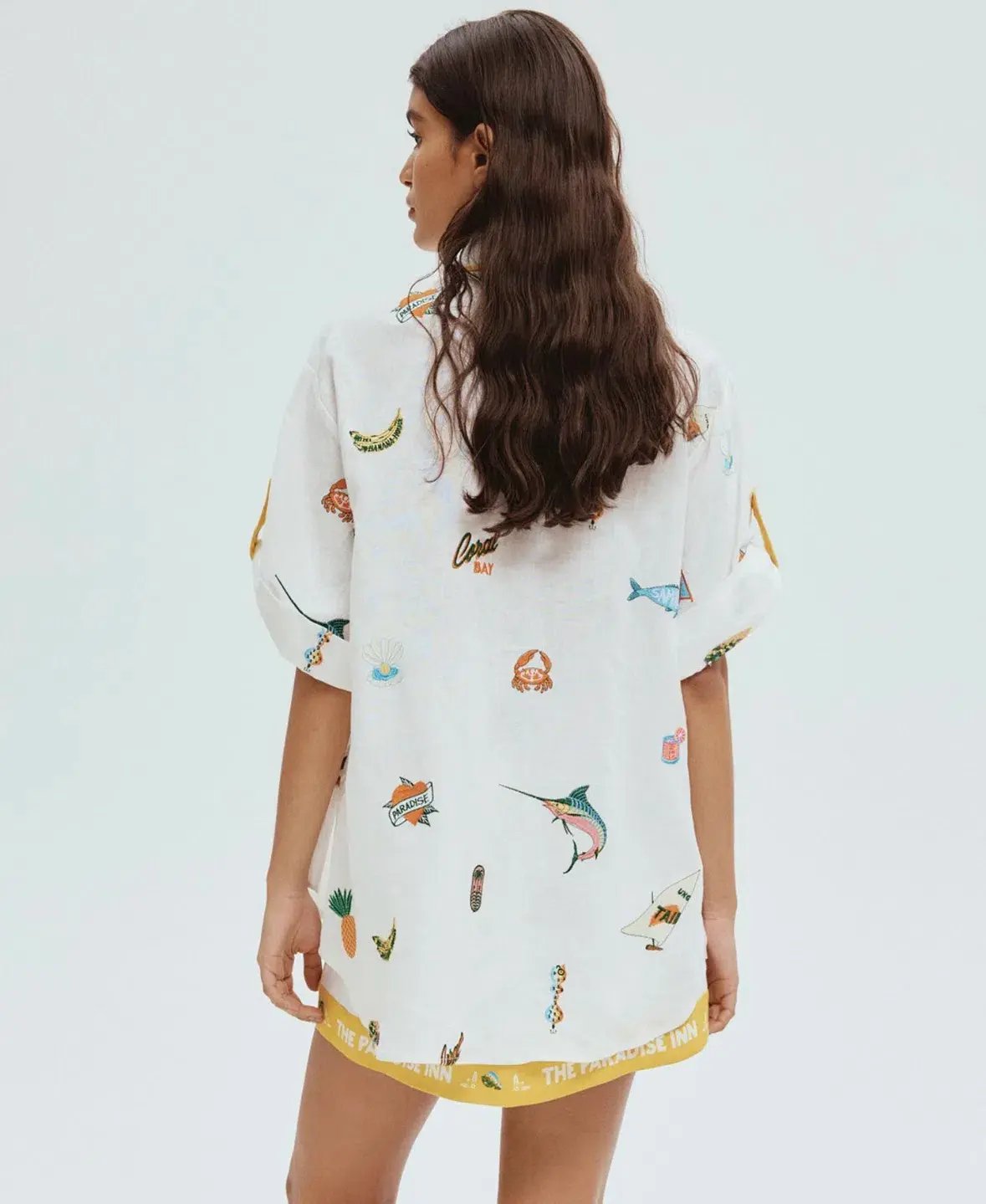 Alemais Blue Marlin Embroidered Shirt AU 14 and Skirt AU 16 in Print photo 3