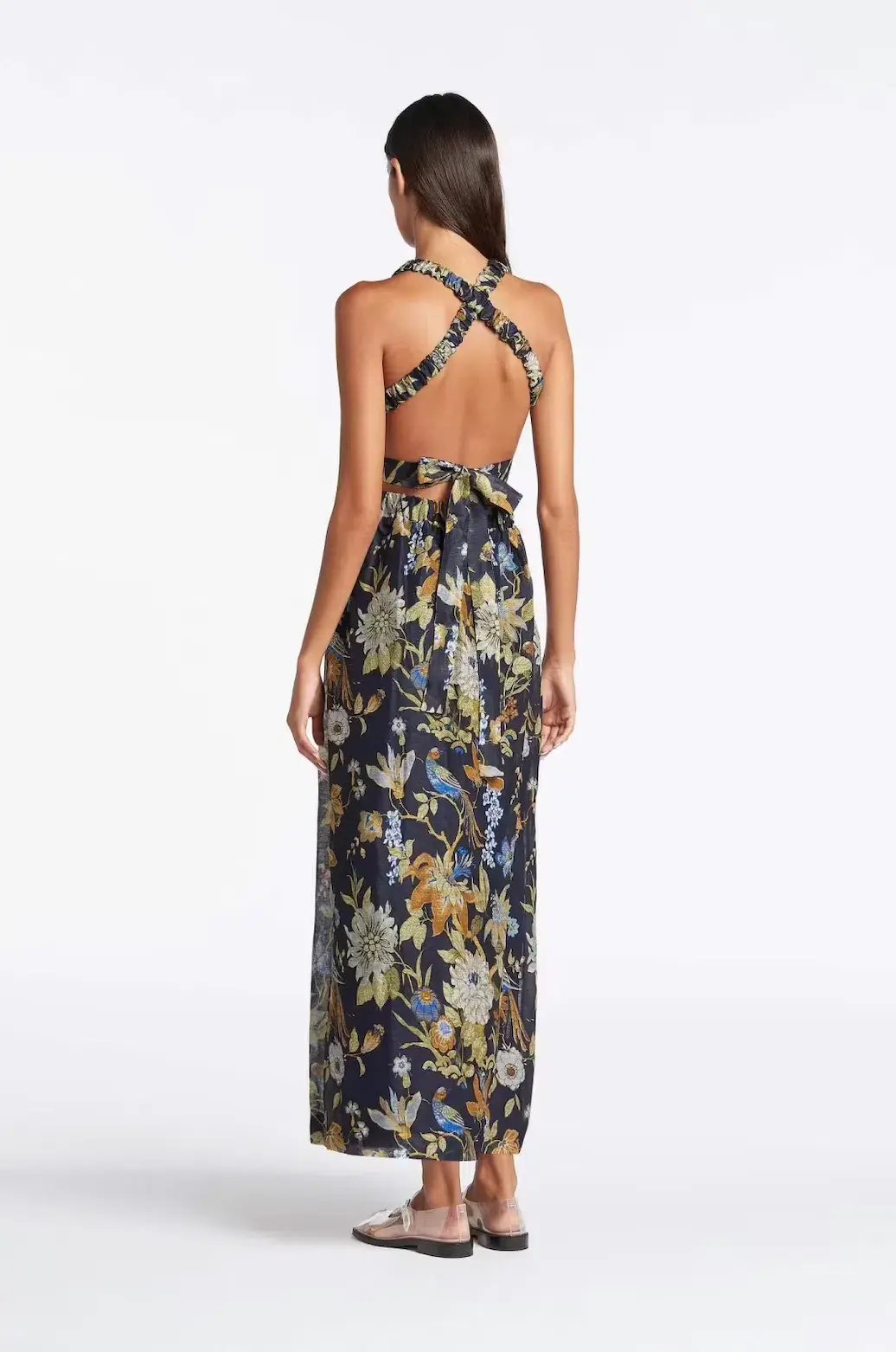 Sir The Label Lilian Cross Back Dress Delia Print Size AU 8 photo 2