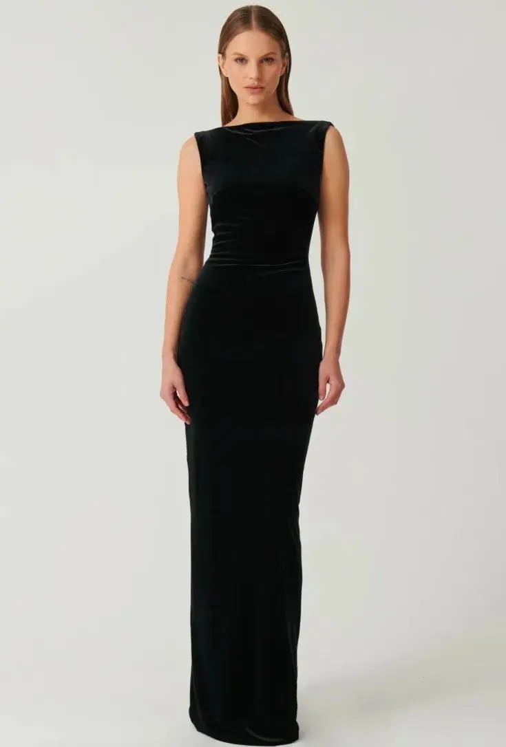 Effie Kats Velvet Verona Gown Black Size 10 photo 3