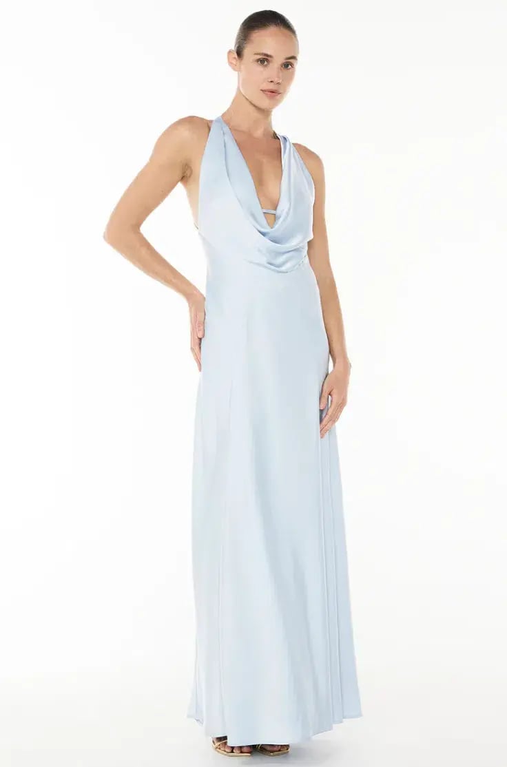 Manning Cartell Charmed Cowl Slip Maxi Dress Dove Blue Size 10 photo 4