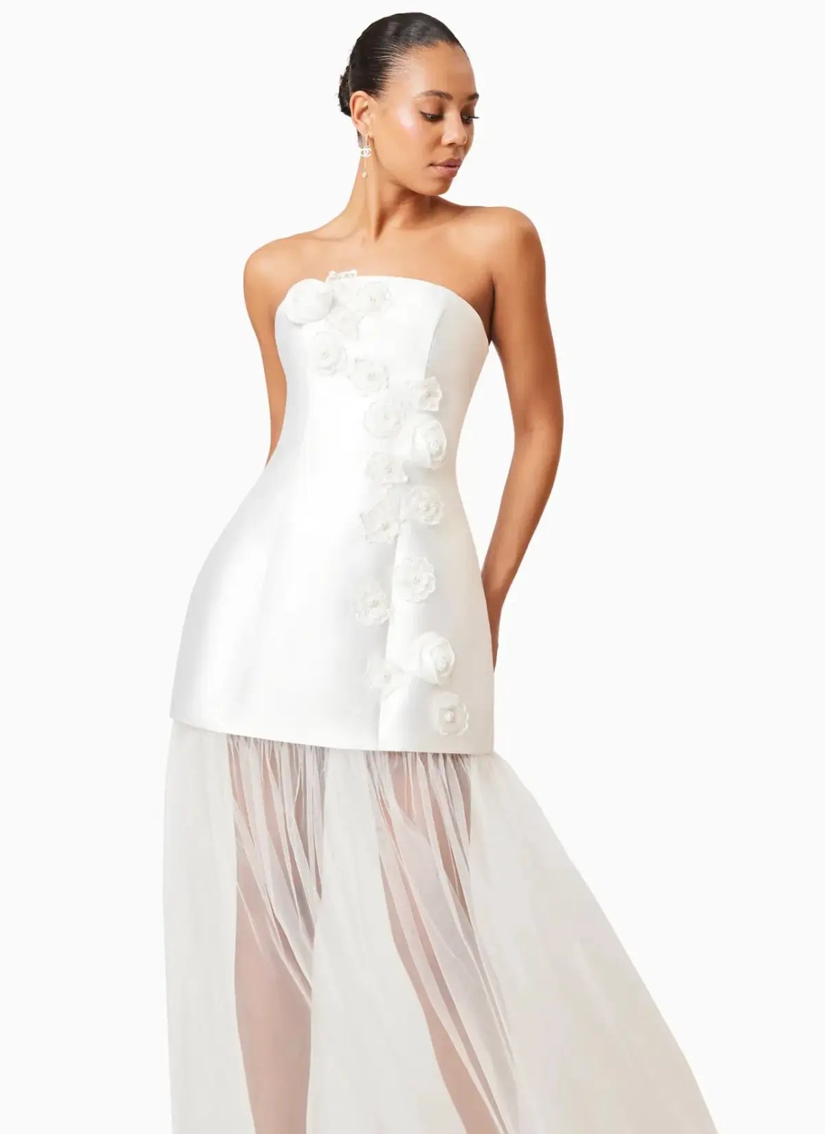 Elliatt Oleander Strapless Maxi Dress White Size S / AU 8 photo 2