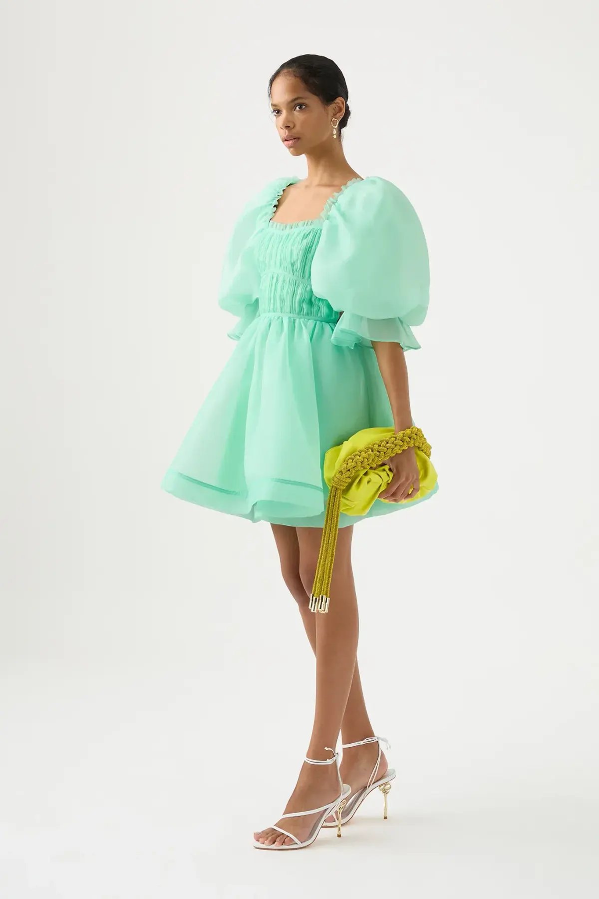 Aje Astrid Tie Back Mini Dress Green Size 12 / L photo 2
