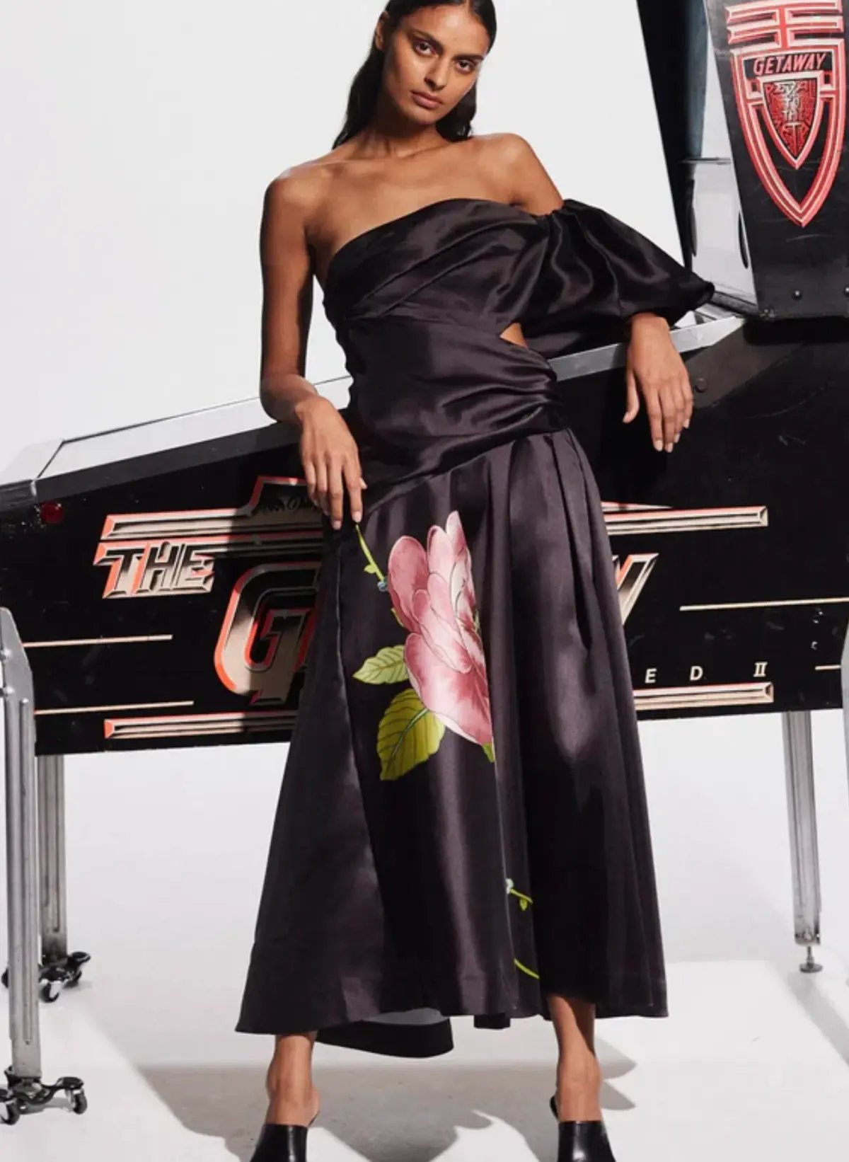Alemais Regent Noir Maxi Dress Black Floral Size 10 photo 5
