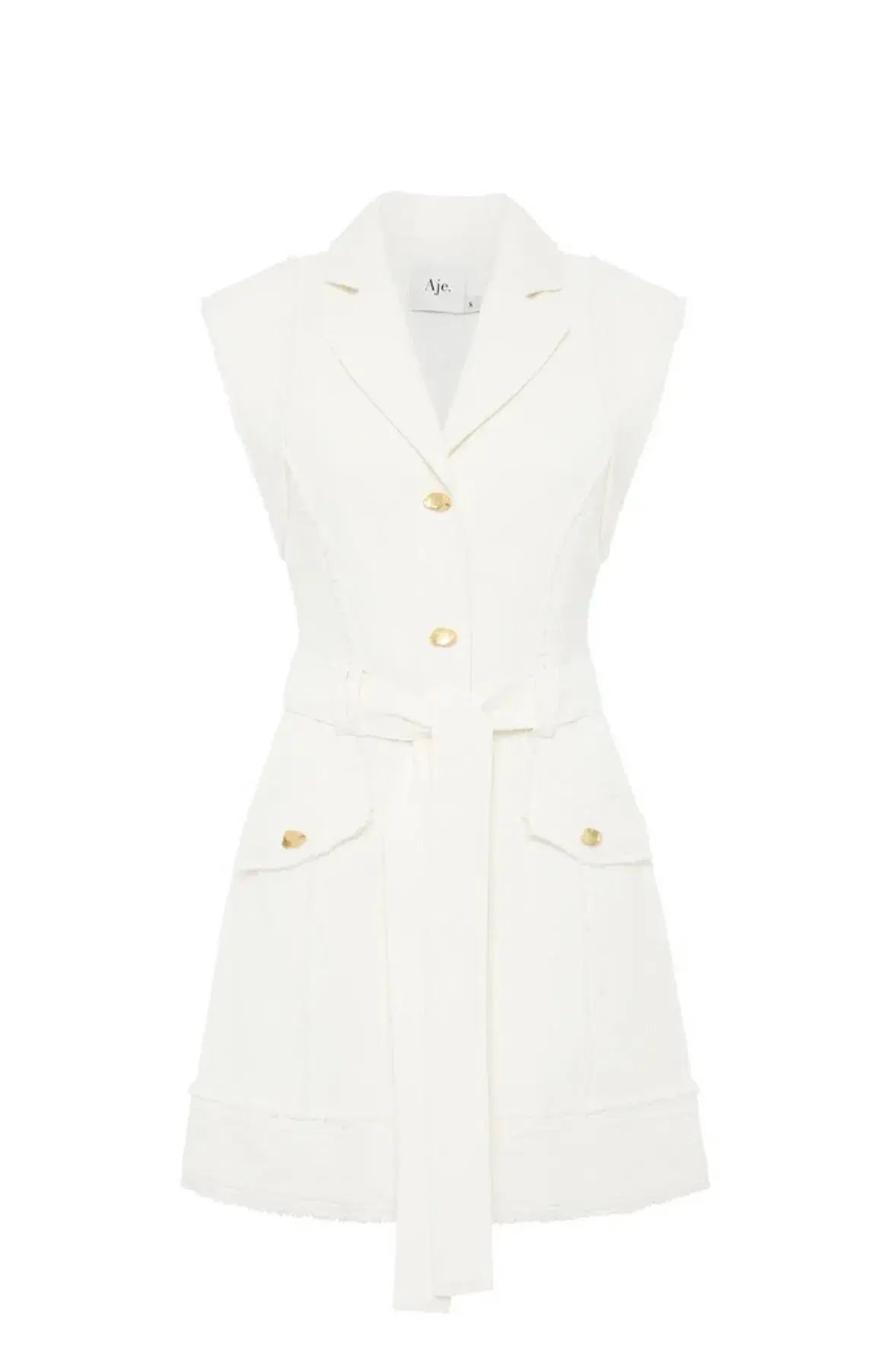 Aje Isabel Utility Mini Dress Ivory Size 10 photo 4