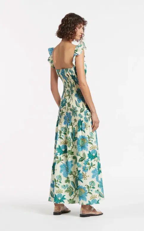 Sir the Label Alexandre Ruched Midi Dress Floral Size 2 / AU 10 photo 3