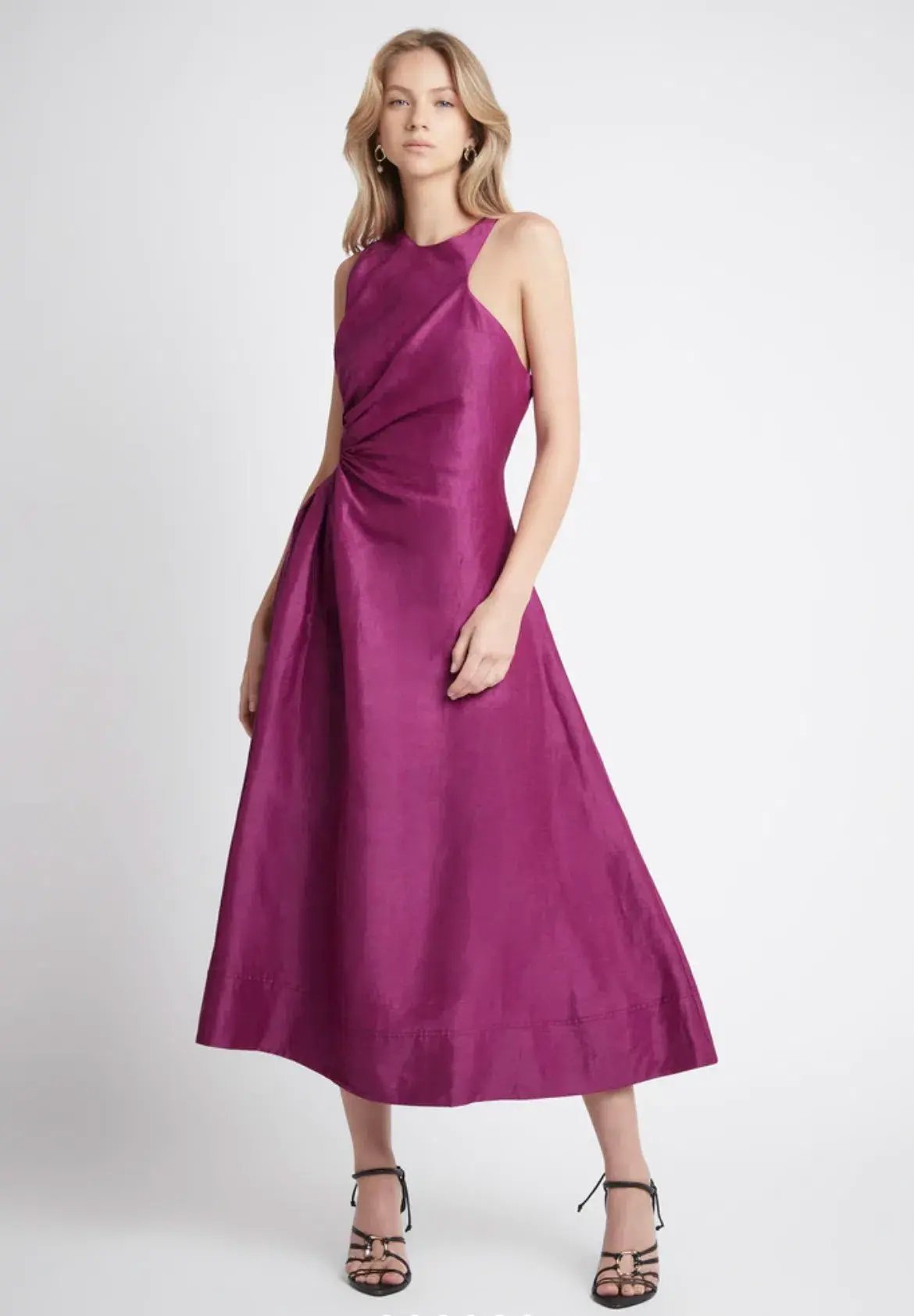 Aje Chateau Cut Out Dress Purple Size 10 photo 4