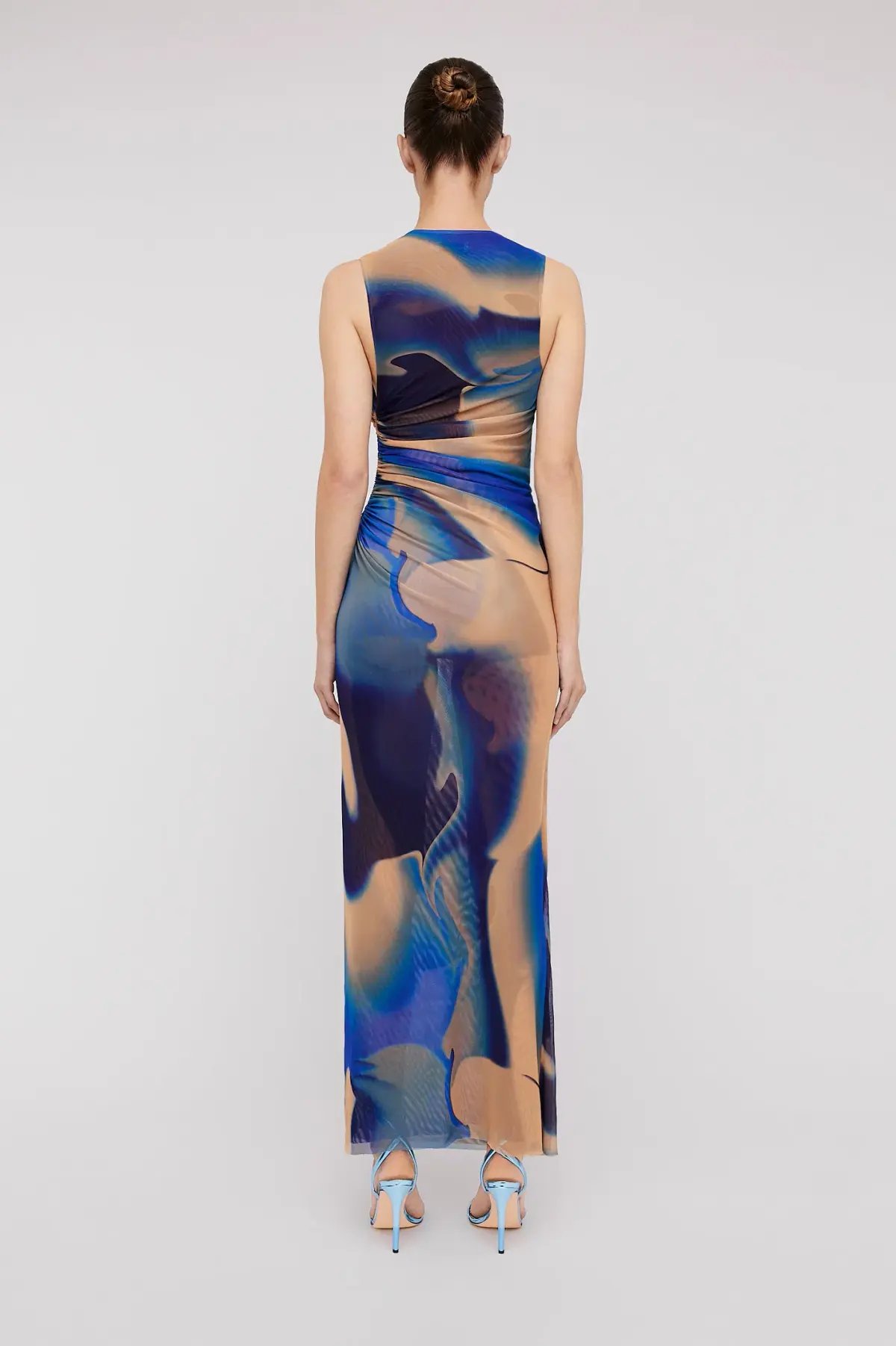 Scanlan Theodore Italian Watercolour Dress in Cobalt Blue Size 6 photo 2