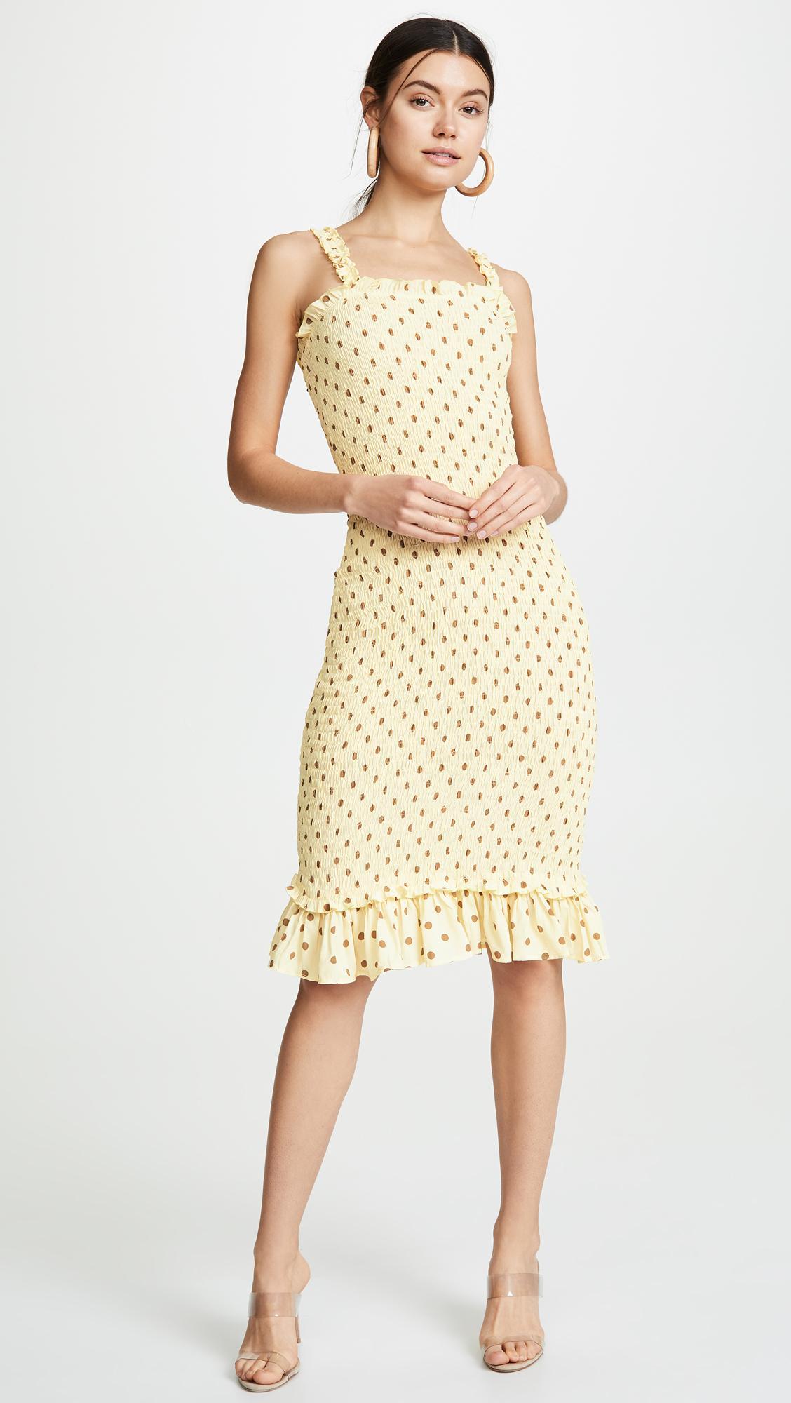 Faithfull The Brand Nadine Midi Yellow Dress Size 6 photo 5