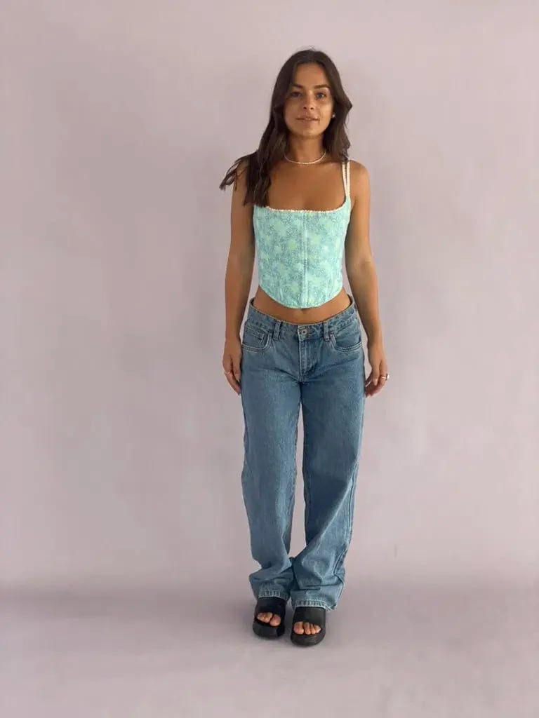 Eisha Collective Milah Corset Blue Size 0/Au 6 photo 4