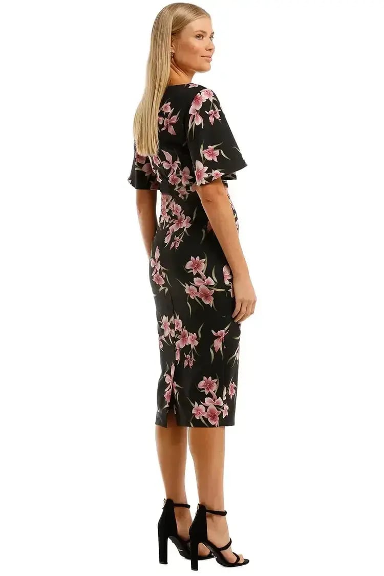Pasduchas Haven Sleeve Midi Dress in Orchid Size 8 photo 2
