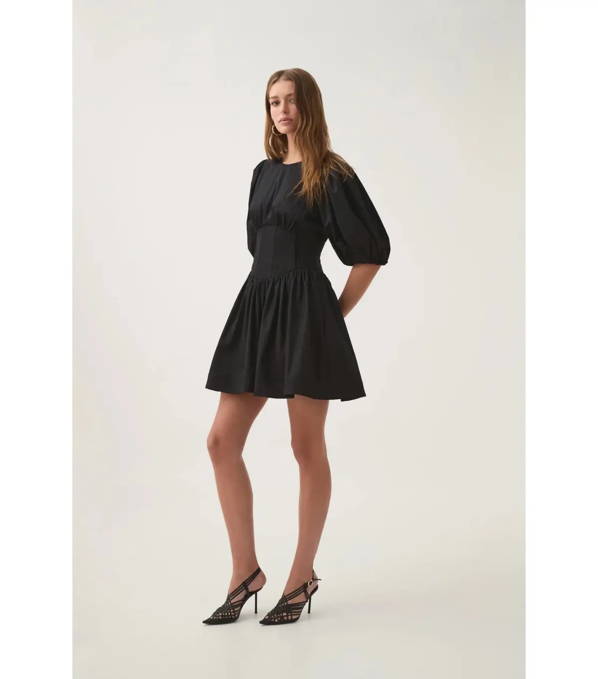 Aje Billie Corded Mini Dress Black Size AU 10 photo 3