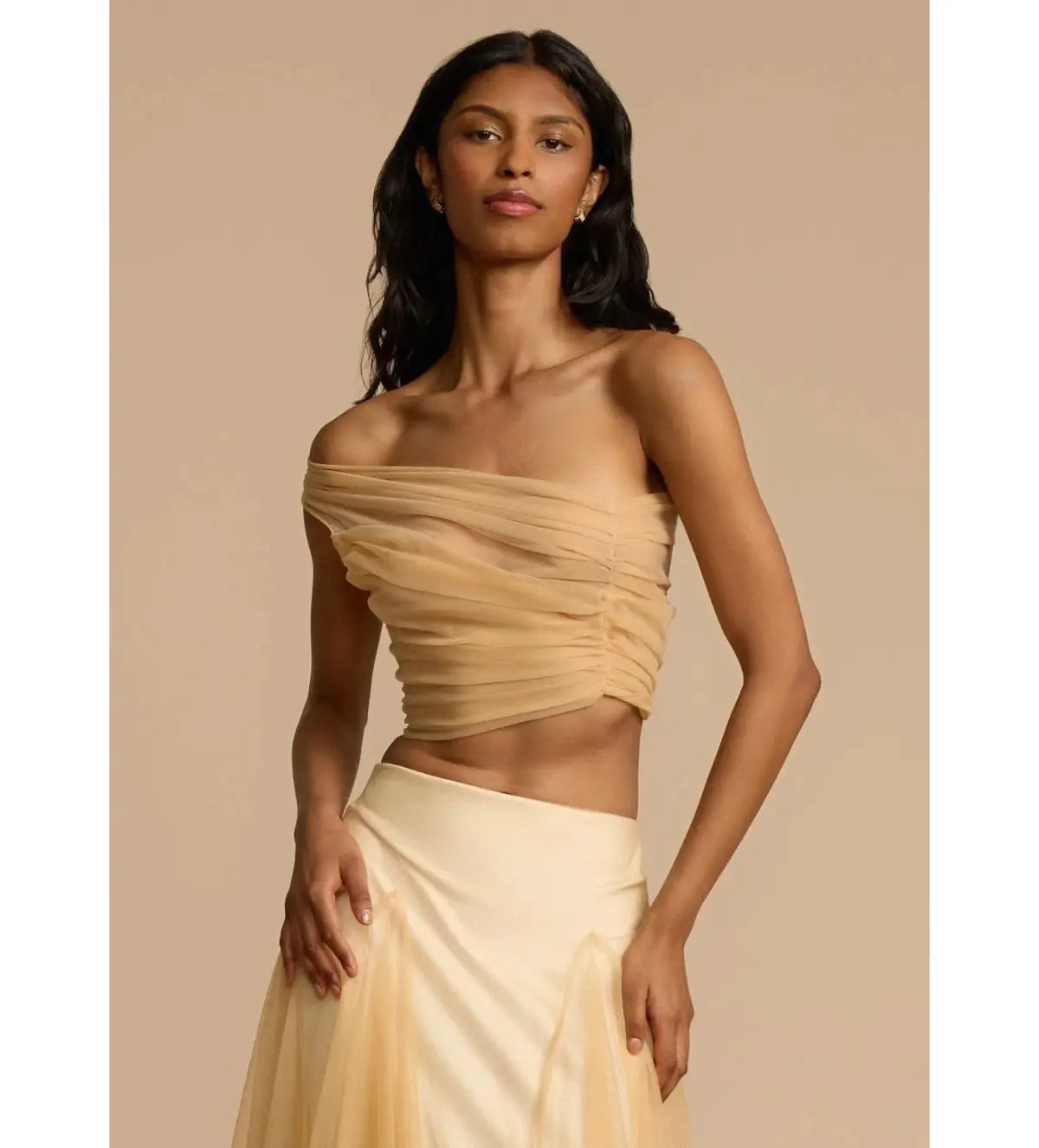 Arcina Ori Violetta Top and Maxi Skirt Set Gold Size XS AU 6 photo 5