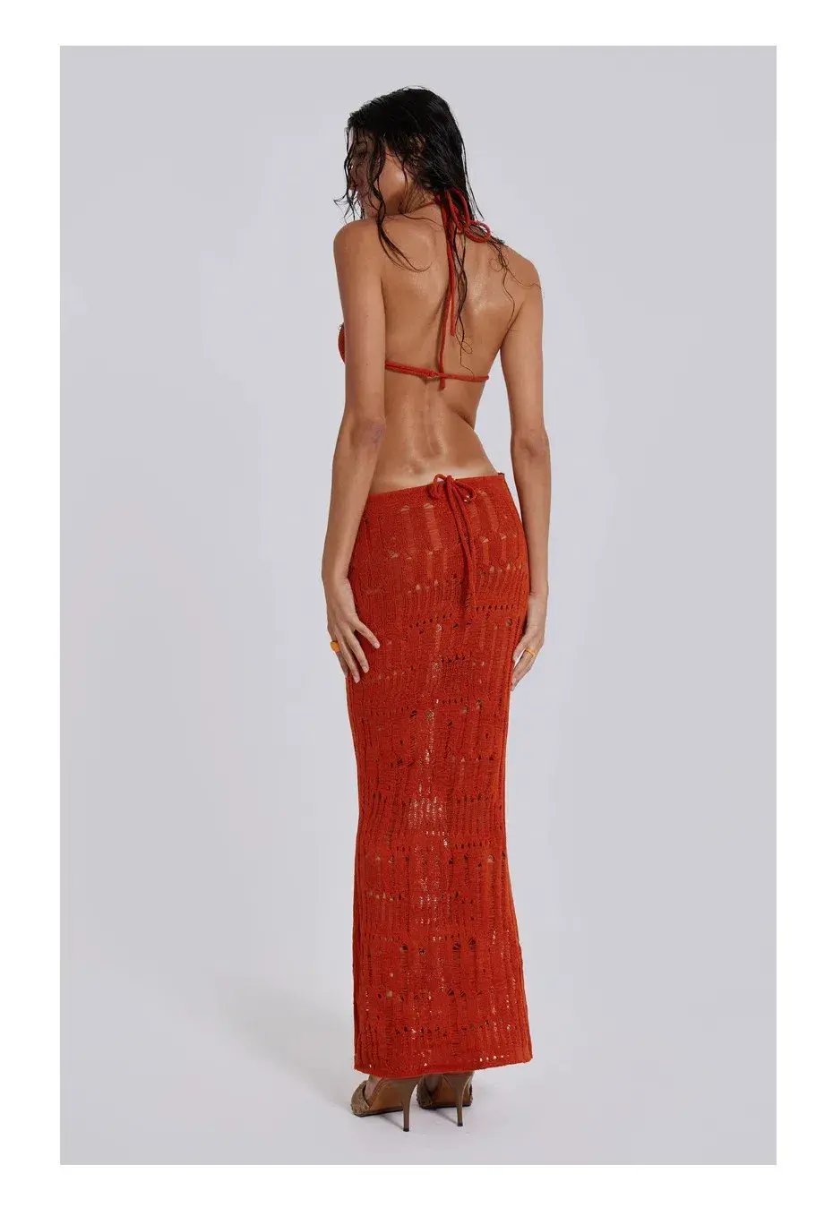 Jaded London Rumba Maxi Dress Orange Size 6 photo 4