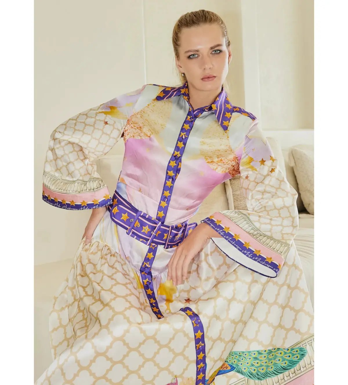 Alémais Holiday Go-to Embroidered Shirt and Skirt Print Size AU 16 photo 16