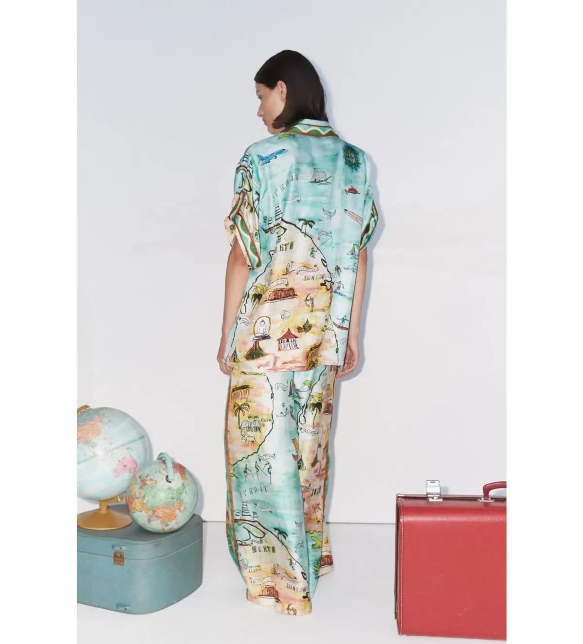 Alemais Swell Silk Shirt and Pant Set Size AU 16 photo 2