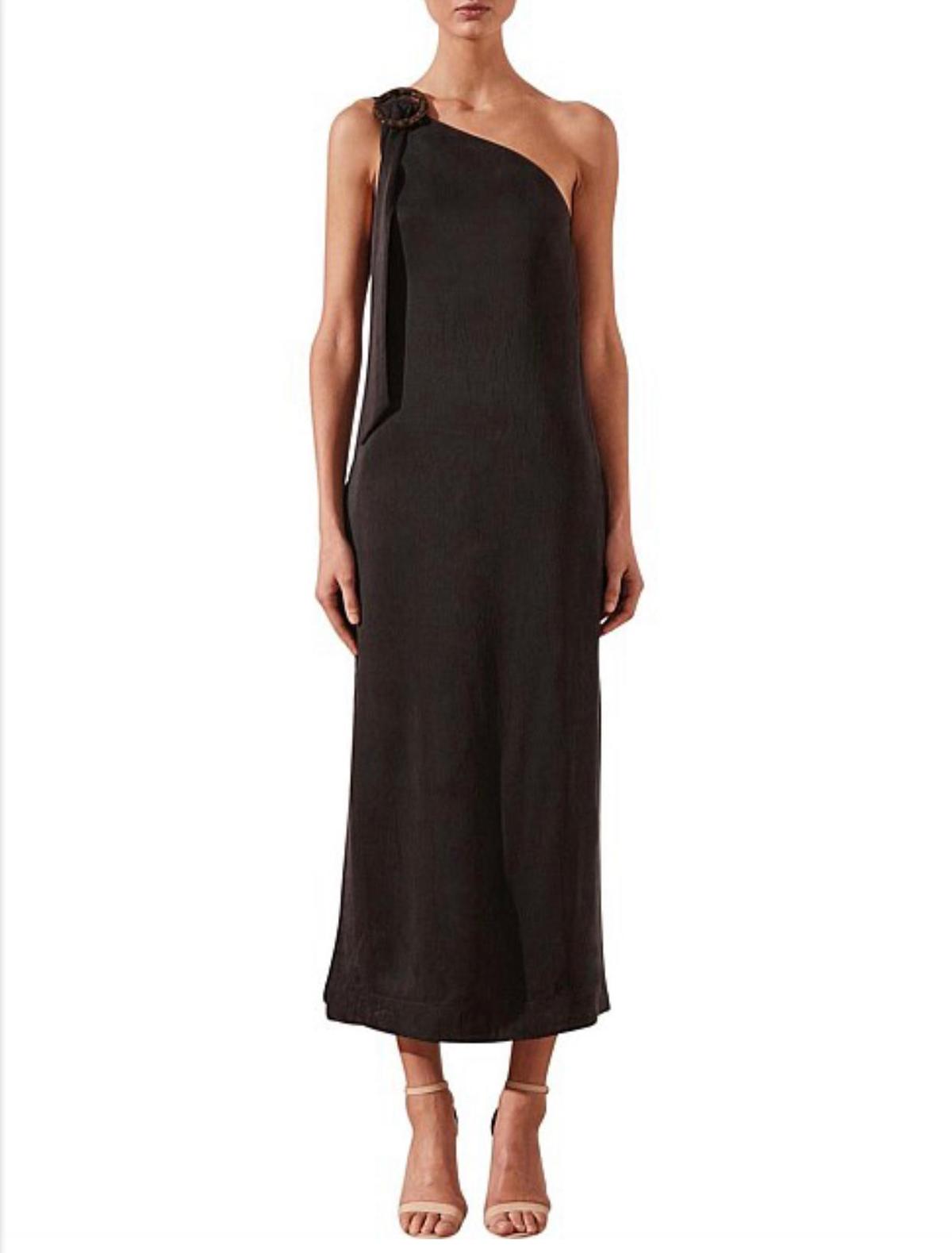 Shona Joy Matias One Shoulder Column Midi Dress Size 6 photo 3